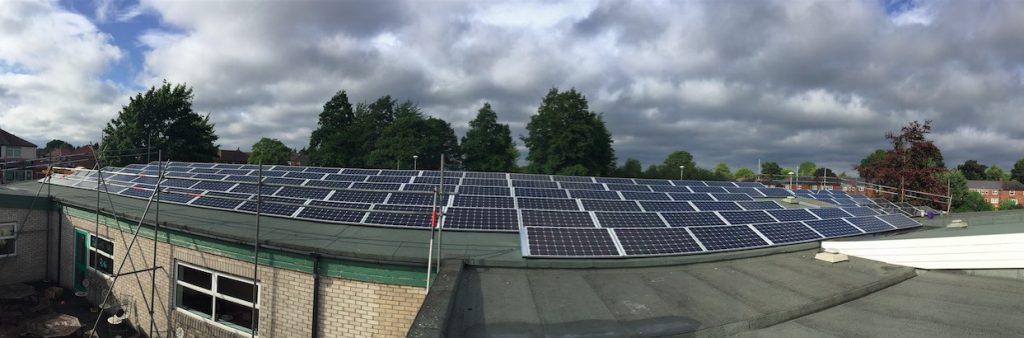 Solar panels on a roof